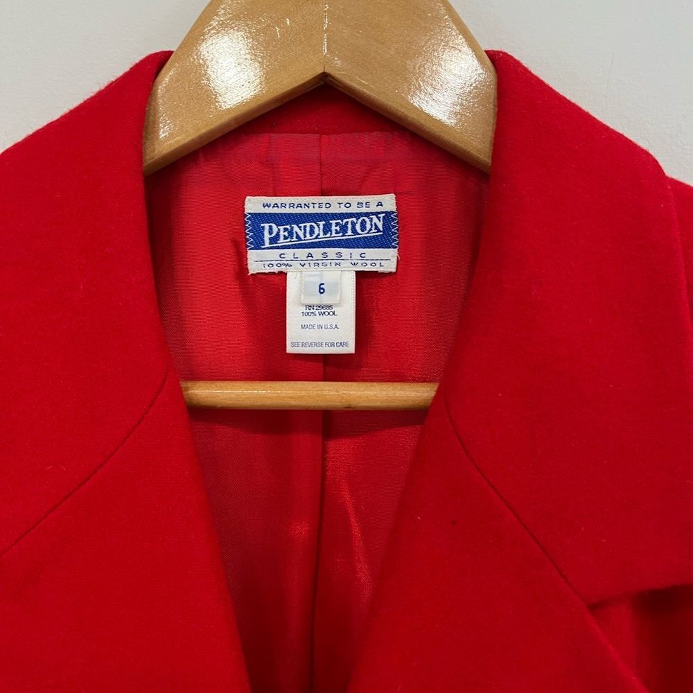 Pendleton Double Breasted Blazer 80s Vintage 100%… - image 2